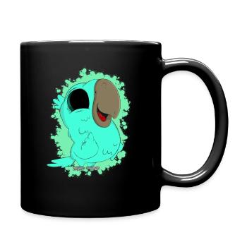 Papagei - Tasse einfarbig - Schwarz - Rechts