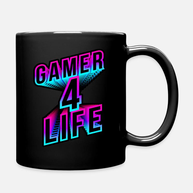 Gamer 4 Life neon 3d - Tasse einfarbig - Schwarz