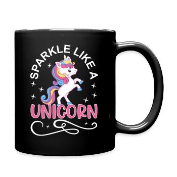 Paillettes comme une licorne - Mug uni - noir - Droite