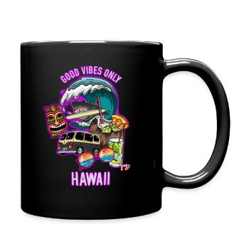 Gute Stimmung - Tasse einfarbig - Schwarz - Rechts