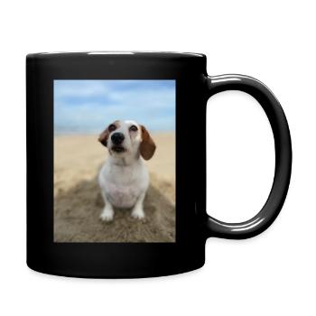 Molly the Dackel - Tasse einfarbig - Schwarz - Rechts