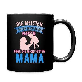 DIE MEISTEN RUFEN MICH BEIM NAMEN, ABER DIE WIC... - Tasse einfarbig - Schwarz - Rechts
