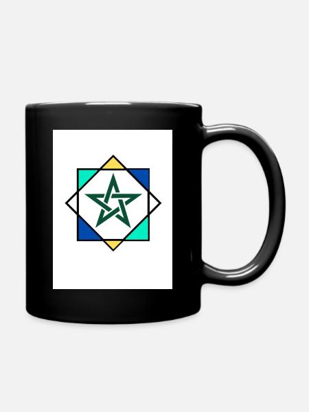 etoile du maroc avec les couleur du carllage maroc - Mug uni - noir