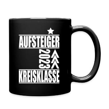 Aufsteiger Kreisklasse 2023 Aufstiegstrikot - Tasse einfarbig - Schwarz - Rechts