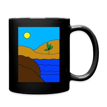 Hills and Sun - Full Colour Mug - black - Right