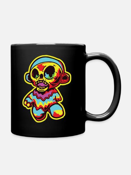Lustiger Horror Gruseliger Bär Halloween Terror Bär - Tasse einfarbig - Schwarz