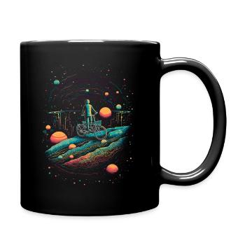 Happy Bicycle Day - Trippy Motif - Full Colour Mug - black - Right