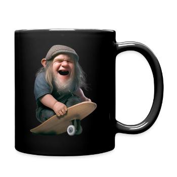 Dwarf laughing - Full Colour Mug - black - Right