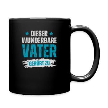 Wunderbare Vater Gehört zu Personalisiert Geschenk - Tasse einfarbig - Schwarz - Rechts