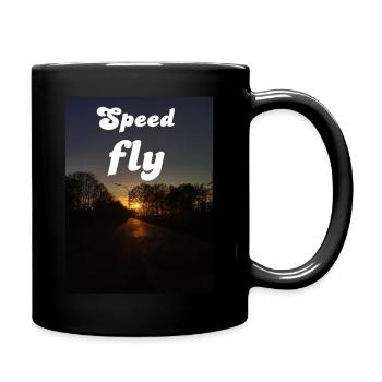 speedfly sonnen unter gang - Tasse einfarbig - Schwarz - Rechts