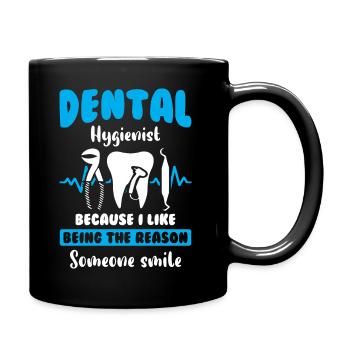 Dental Tooth Teeth - Full Colour Mug - black - Right