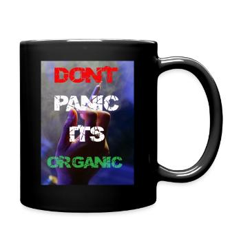 dont panic it´s organic - Tasse einfarbig - Schwarz - Rechts