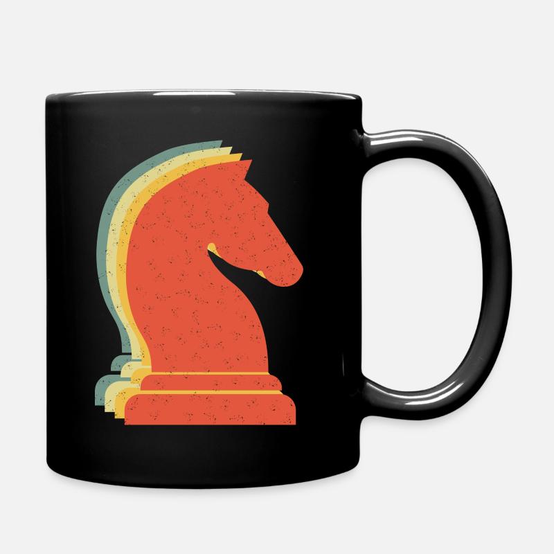 Chess Springer Vintage Retro - Full Colour Mug - black