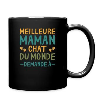 Meilleure Maman Chat Du Monde cadeau Personnalisé - Mug uni - noir - Droite