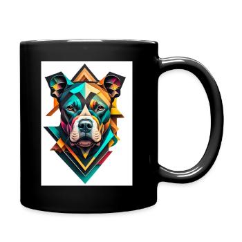 Pitbull bright - Tasse einfarbig - Schwarz - Rechts