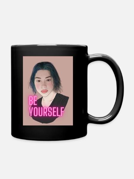 Be Yourself - Full Colour Mug - black