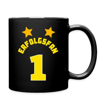 Erfolgsfan - macht sichtbar, was offensichtlich is - Tasse einfarbig - Schwarz - Rechts