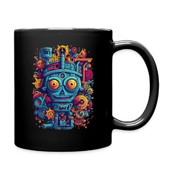 Fantasy-Roboter. Entfesseln Sie grenzenlose Kreativität. - Tasse einfarbig - Schwarz - Rechts