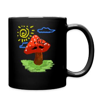 Gift idea for mushroom pickers - Full Colour Mug - black - Right