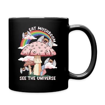 Mushroom See The Universe Grafik - Tasse einfarbig - Schwarz - Rechts