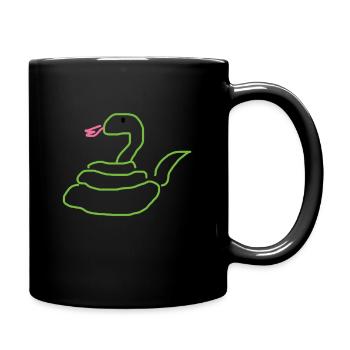 Schlangen Pullover für Kind - Tasse einfarbig - Schwarz - Rechts
