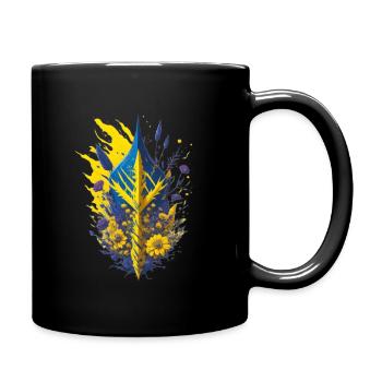 Ukraine, Liberté, Fort, Pas de guerre - Mug uni - noir - Droite