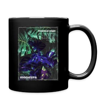 monstera - Tasse einfarbig - Schwarz - Rechts