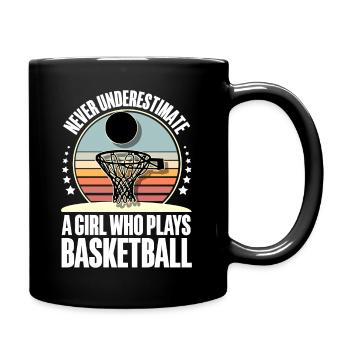 Basketball Basketballer - Tasse einfarbig - Schwarz - Rechts