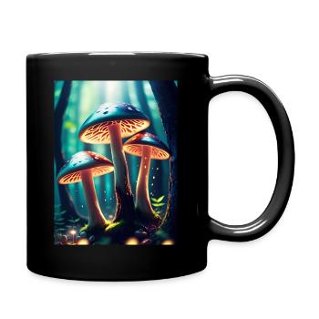 Magic Mushrooms - Tasse einfarbig - Schwarz - Rechts