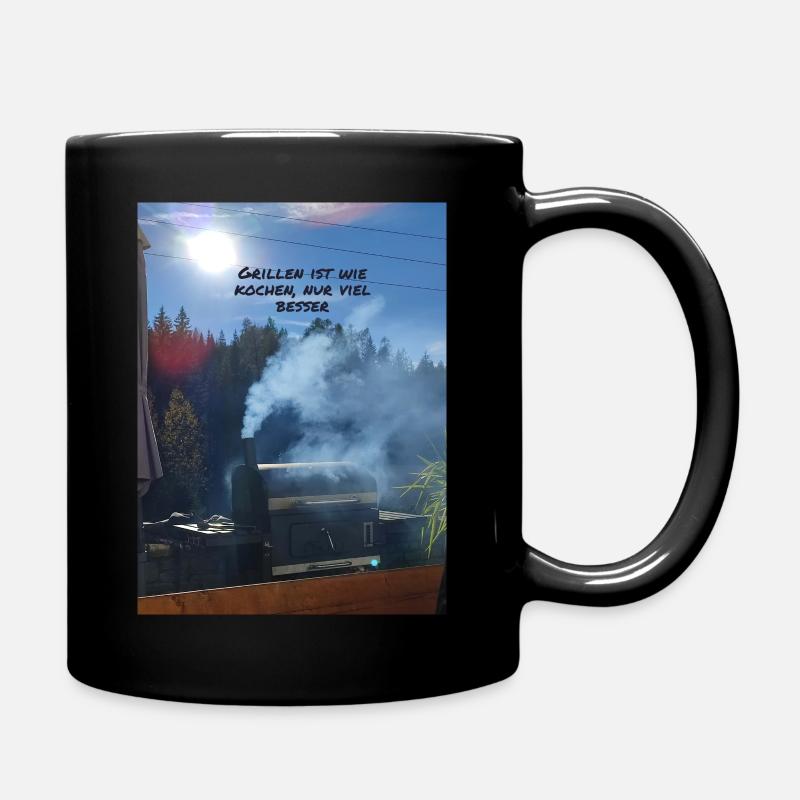Grillen jpg - Tasse einfarbig - Schwarz