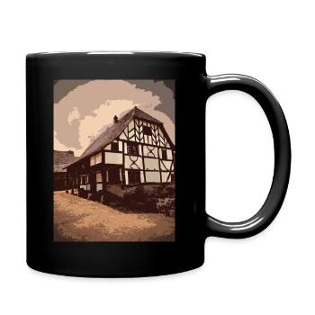 Alsatian House Drawing - Full Colour Mug - black - Right