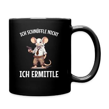 Polizei, Polizist, Kriminalpolizei Detektiv Spruch - Tasse einfarbig - Schwarz - Rechts