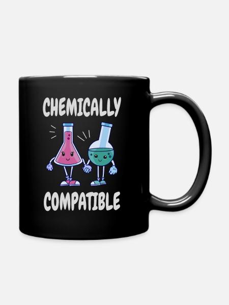 Chemically compatible In Love Chemistry & Science - Full Colour Mug - black