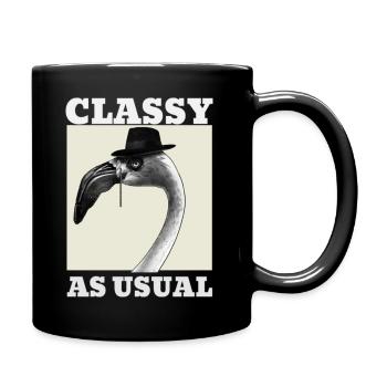 Chic comme d’habitude Flamingo - Mug uni - noir - Droite