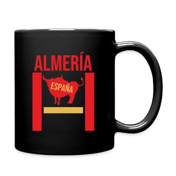 The Muslim Almeria souvenir with bull - Full Colour Mug - black - Right