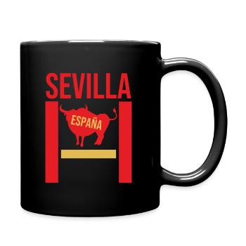 Sevilla Stierkampf Souvenir - Tasse einfarbig - Schwarz - Rechts