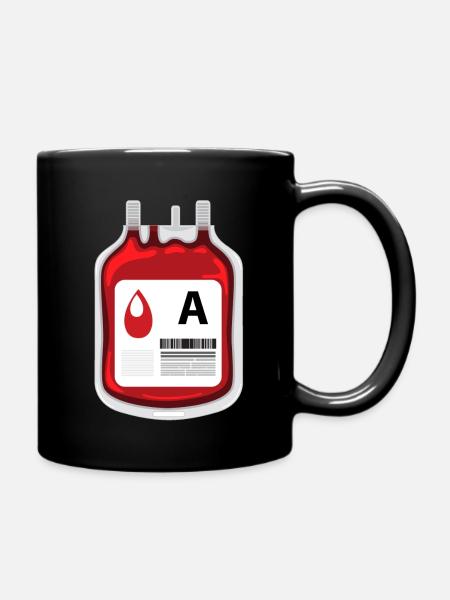BLUTGRUPPE A - Tasse einfarbig - Schwarz