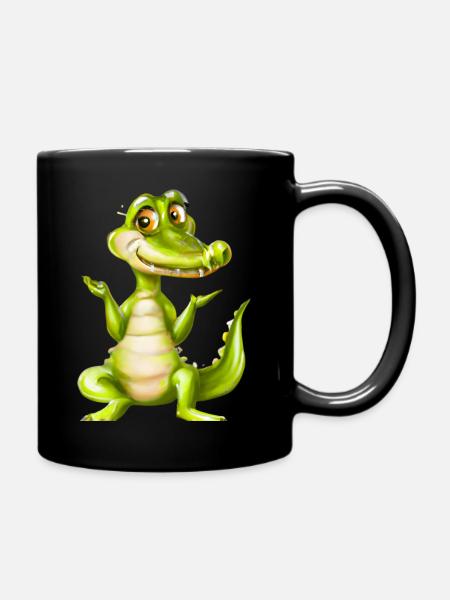 Happy croc - Full Colour Mug - black