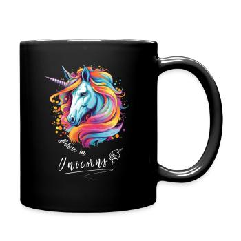 Croyez aux licornes - Mug uni - noir - Droite