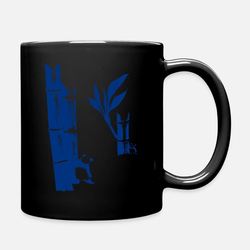 Pandabären - Tasse einfarbig - Schwarz