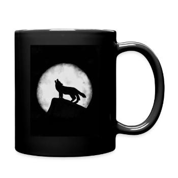Das Heulen des Wolfes - Tasse einfarbig - Schwarz - Rechts