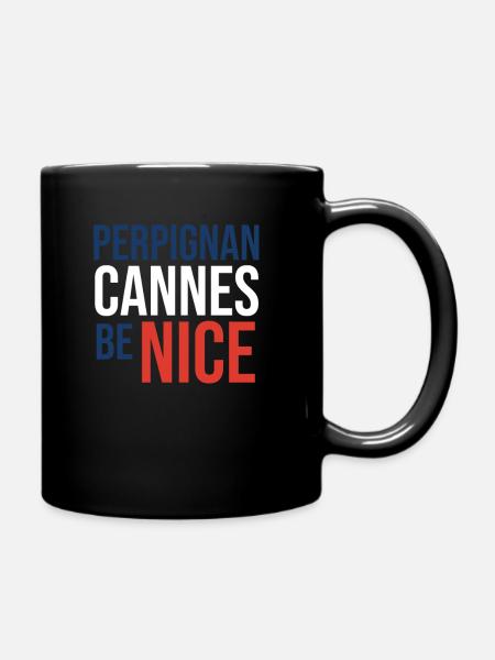 Klassisches Perpignan Mitbringsel - Tasse einfarbig - Schwarz