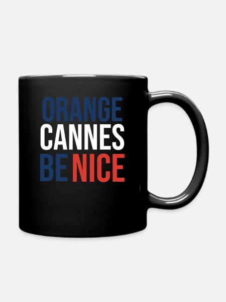 Orange - Tasse einfarbig - Schwarz