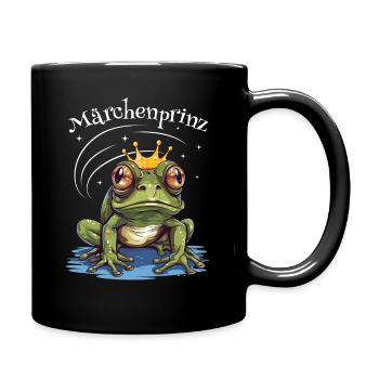 Frosch Kröte Märchenprinz Froschkönig Charming - Tasse einfarbig - Schwarz - Rechts