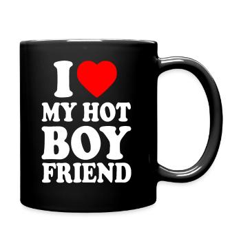 i love my hot boyfriend - Full Colour Mug - black - Right