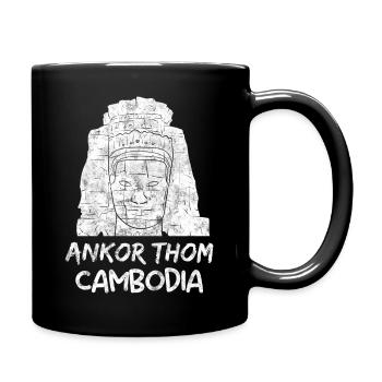 Cambodge Temple Khmer Vintage Flag I Cadeau - Mug uni - noir - Droite