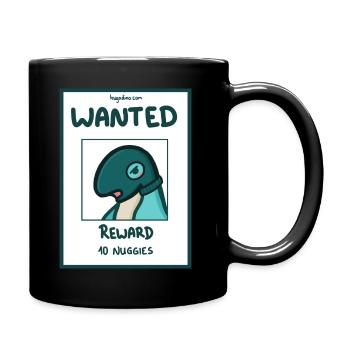 hugadino WANTED Dino, cute dinosaur - Full Colour Mug - black - Right