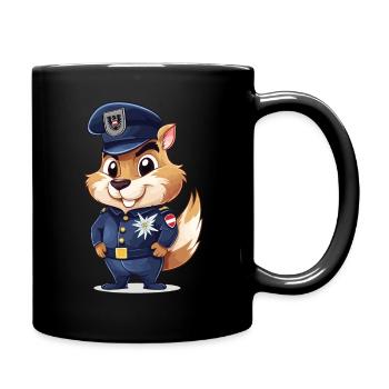 Police Policier Policier Chipmunk Motif - Mug uni - noir - Droite