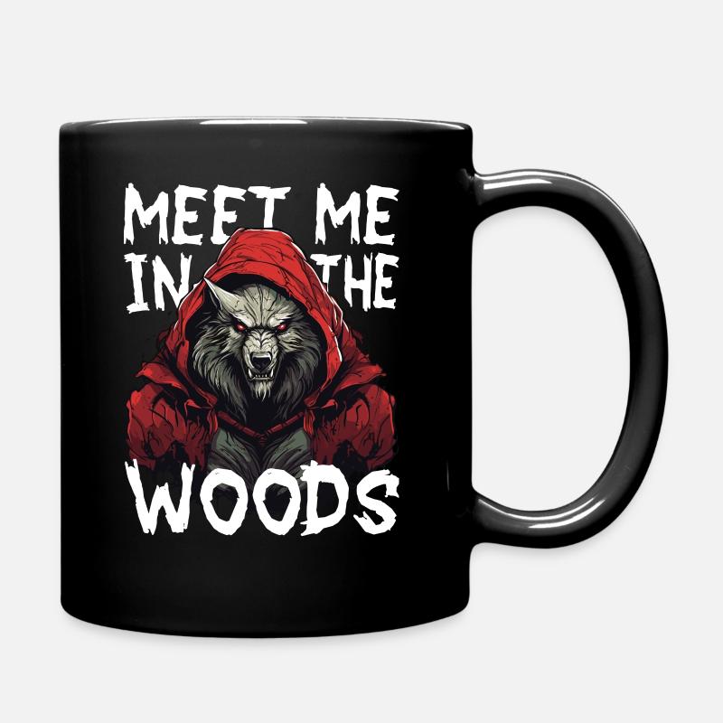 Wolf Wolves Werewolf Werewolves Fairy Tale Little Red Riding Hood - Full Colour Mug - black