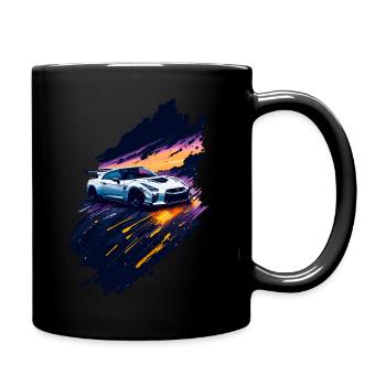 Voiture de sport - Mug uni - noir - Droite